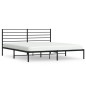vidaXL Bettgestell mit Kopfteil Metall Schwarz 180x200 cm vidaXL Bettgestell mit Kopfteil Metall Schwarz 180x200 cm