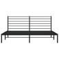 vidaXL Bettgestell mit Kopfteil Metall Schwarz 180x200 cm vidaXL Bettgestell mit Kopfteil Metall Schwarz 180x200 cm
