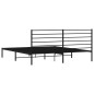 vidaXL Bettgestell mit Kopfteil Metall Schwarz 180x200 cm vidaXL Bettgestell mit Kopfteil Metall Schwarz 180x200 cm