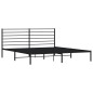 vidaXL Bettgestell mit Kopfteil Metall Schwarz 183x213 cm vidaXL Bettgestell mit Kopfteil Metall Schwarz 183x213 cm