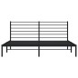 vidaXL Bettgestell mit Kopfteil Metall Schwarz 183x213 cm vidaXL Bettgestell mit Kopfteil Metall Schwarz 183x213 cm