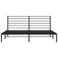 vidaXL Bettgestell mit Kopfteil Metall Schwarz 200x200 cm vidaXL Bettgestell mit Kopfteil Metall Schwarz 200x200 cm