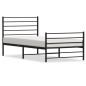 vidaXL Bettgestell mit Kopf- und Fußteil Metall Schwarz 107x203 cm vidaXL Bettgestell mit Kopf- und Fußteil Metall Schwarz 107x203 cm