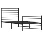 vidaXL Bettgestell mit Kopf- und Fußteil Metall Schwarz 107x203 cm vidaXL Bettgestell mit Kopf- und Fußteil Metall Schwarz 107x203 cm