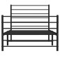 vidaXL Bettgestell mit Kopf- und Fußteil Metall Schwarz 107x203 cm vidaXL Bettgestell mit Kopf- und Fußteil Metall Schwarz 107x203 cm
