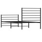 vidaXL Bettgestell mit Kopf- und Fußteil Metall Schwarz 107x203 cm vidaXL Bettgestell mit Kopf- und Fußteil Metall Schwarz 107x203 cm