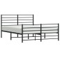 vidaXL Bettgestell mit Kopf- und Fußteil Metall Schwarz 120x190 cm vidaXL Bettgestell mit Kopf- und Fußteil Metall Schwarz 120x190 cm