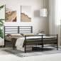 vidaXL Bettgestell mit Kopf- und Fußteil Metall Schwarz 160x200 cm vidaXL Bettgestell mit Kopf- und Fußteil Metall Schwarz 160x200 cm