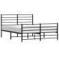 vidaXL Bettgestell mit Kopf- und Fußteil Metall Schwarz 160x200 cm vidaXL Bettgestell mit Kopf- und Fußteil Metall Schwarz 160x200 cm
