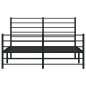 vidaXL Bettgestell mit Kopf- und Fußteil Metall Schwarz 160x200 cm vidaXL Bettgestell mit Kopf- und Fußteil Metall Schwarz 160x200 cm
