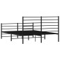 vidaXL Bettgestell mit Kopf- und Fußteil Metall Schwarz 160x200 cm vidaXL Bettgestell mit Kopf- und Fußteil Metall Schwarz 160x200 cm
