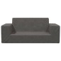 Kindersofa 2-Sitzer Anthrazit Weich Plüsch Kindersofa 2-Sitzer Anthrazit Weich Plüsch