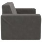 Kindersofa 2-Sitzer Anthrazit Weich Plüsch Kindersofa 2-Sitzer Anthrazit Weich Plüsch