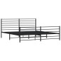 vidaXL Bettgestell mit Kopf- und Fußteil Metall Schwarz 183x213 cm vidaXL Bettgestell mit Kopf- und Fußteil Metall Schwarz 183x213 cm