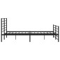 vidaXL Bettgestell mit Kopf- und Fußteil Metall Schwarz 183x213 cm vidaXL Bettgestell mit Kopf- und Fußteil Metall Schwarz 183x213 cm