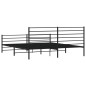vidaXL Bettgestell mit Kopf- und Fußteil Metall Schwarz 183x213 cm vidaXL Bettgestell mit Kopf- und Fußteil Metall Schwarz 183x213 cm