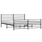 vidaXL Bettgestell mit Kopf- und Fußteil Metall Schwarz 193x203 cm vidaXL Bettgestell mit Kopf- und Fußteil Metall Schwarz 193x203 cm