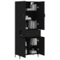 vidaXL Highboard Schwarz 69,5x34x180 cm Holzwerkstoff vidaXL Highboard Schwarz 69,5x34x180 cm Holzwerkstoff