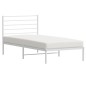 vidaXL Bettgestell mit Kopfteil Metall Weiß 100x190 cm vidaXL Bettgestell mit Kopfteil Metall Weiß 100x190 cm