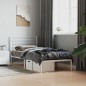vidaXL Bettgestell mit Kopfteil Metall Weiß 107x203 cm vidaXL Bettgestell mit Kopfteil Metall Weiß 107x203 cm