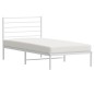 vidaXL Bettgestell mit Kopfteil Metall Weiß 107x203 cm vidaXL Bettgestell mit Kopfteil Metall Weiß 107x203 cm