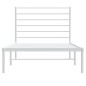 vidaXL Bettgestell mit Kopfteil Metall Weiß 107x203 cm vidaXL Bettgestell mit Kopfteil Metall Weiß 107x203 cm