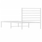 vidaXL Bettgestell mit Kopfteil Metall Weiß 107x203 cm vidaXL Bettgestell mit Kopfteil Metall Weiß 107x203 cm