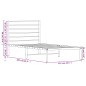 vidaXL Bettgestell mit Kopfteil Metall Weiß 107x203 cm vidaXL Bettgestell mit Kopfteil Metall Weiß 107x203 cm