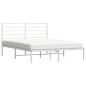 vidaXL Bettgestell mit Kopfteil Metall Weiß 140x200 cm vidaXL Bettgestell mit Kopfteil Metall Weiß 140x200 cm
