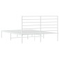 vidaXL Bettgestell mit Kopfteil Metall Weiß 140x200 cm vidaXL Bettgestell mit Kopfteil Metall Weiß 140x200 cm