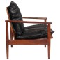 2-Sitzer-Sofa Schwarz Echtleder und Massivholz Akazie 2-Sitzer-Sofa Schwarz Echtleder und Massivholz Akazie