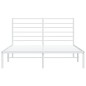 vidaXL Bettgestell mit Kopfteil Metall Weiß 160x200 cm vidaXL Bettgestell mit Kopfteil Metall Weiß 160x200 cm