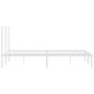 vidaXL Bettgestell mit Kopfteil Metall Weiß 160x200 cm vidaXL Bettgestell mit Kopfteil Metall Weiß 160x200 cm