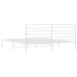 vidaXL Bettgestell mit Kopfteil Metall Weiß 180x200 cm vidaXL Bettgestell mit Kopfteil Metall Weiß 180x200 cm