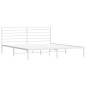 vidaXL Bettgestell mit Kopfteil Metall Weiß 183x213 cm vidaXL Bettgestell mit Kopfteil Metall Weiß 183x213 cm