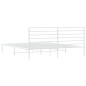 vidaXL Bettgestell mit Kopfteil Metall Weiß 183x213 cm vidaXL Bettgestell mit Kopfteil Metall Weiß 183x213 cm