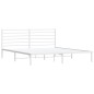 vidaXL Bettgestell mit Kopfteil Metall Weiß 193x203 cm vidaXL Bettgestell mit Kopfteil Metall Weiß 193x203 cm