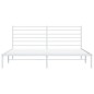 vidaXL Bettgestell mit Kopfteil Metall Weiß 193x203 cm vidaXL Bettgestell mit Kopfteil Metall Weiß 193x203 cm