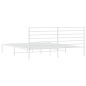 vidaXL Bettgestell mit Kopfteil Metall Weiß 193x203 cm vidaXL Bettgestell mit Kopfteil Metall Weiß 193x203 cm