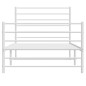 vidaXL Bettgestell mit Kopf- und Fußteil Metall Weiß 75x190 cm vidaXL Bettgestell mit Kopf- und Fußteil Metall Weiß 75x190 cm