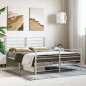 vidaXL Bettgestell mit Kopf- und Fußteil Metall Weiß 140x190 cm vidaXL Bettgestell mit Kopf- und Fußteil Metall Weiß 140x190 cm