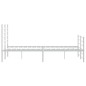 vidaXL Bettgestell mit Kopf- und Fußteil Metall Weiß 140x200 cm vidaXL Bettgestell mit Kopf- und Fußteil Metall Weiß 140x200 cm