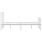 vidaXL Bettgestell mit Kopf- und Fußteil Metall Weiß 135x190 cm vidaXL Bettgestell mit Kopf- und Fußteil Metall Weiß 135x190 cm