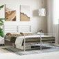 vidaXL Bettgestell mit Kopf- und Fußteil Metall Weiß 160x200 cm vidaXL Bettgestell mit Kopf- und Fußteil Metall Weiß 160x200 cm