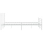 vidaXL Bettgestell mit Kopf- und Fußteil Metall Weiß 183x213 cm vidaXL Bettgestell mit Kopf- und Fußteil Metall Weiß 183x213 cm