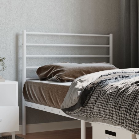 vidaXL Kopfteil Metall Weiß 80 cm