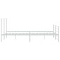 vidaXL Bettgestell mit Kopf- und Fußteil Metall Weiß 193x203 cm vidaXL Bettgestell mit Kopf- und Fußteil Metall Weiß 193x203 cm