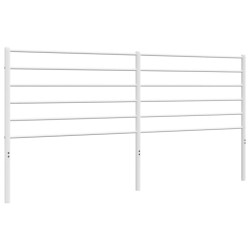 vidaXL Kopfteil Metall Weiß 193 cm