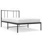vidaXL Bettgestell mit Kopfteil Metall Schwarz 90x190 cm vidaXL Bettgestell mit Kopfteil Metall Schwarz 90x190 cm