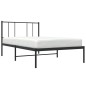 vidaXL Bettgestell mit Kopfteil Metall Schwarz 90x190 cm vidaXL Bettgestell mit Kopfteil Metall Schwarz 90x190 cm